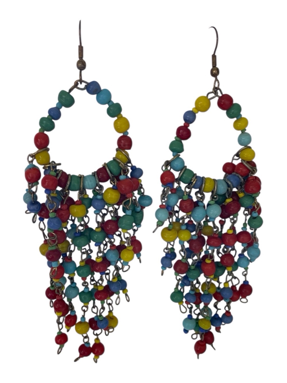 Ashley B. Multicolor Beaded Dangle Earings. - Picture 2 of 4